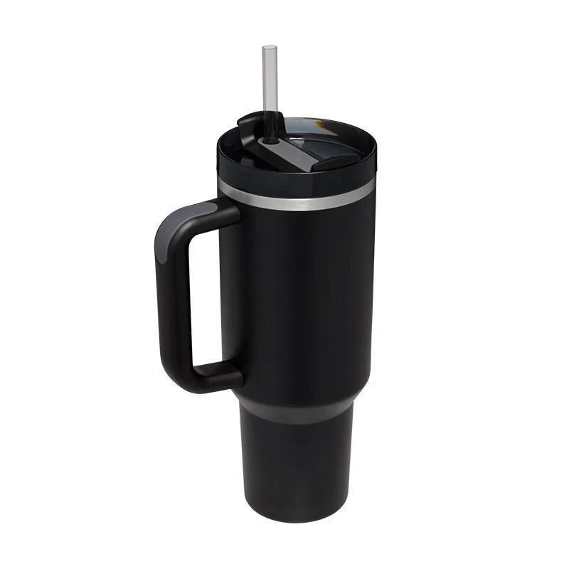 40 Oz Tumbler with Handle Straw Insulated, Stainless Steel Spill Proof Vacuum Coffee Cup Tumbler with Lid 