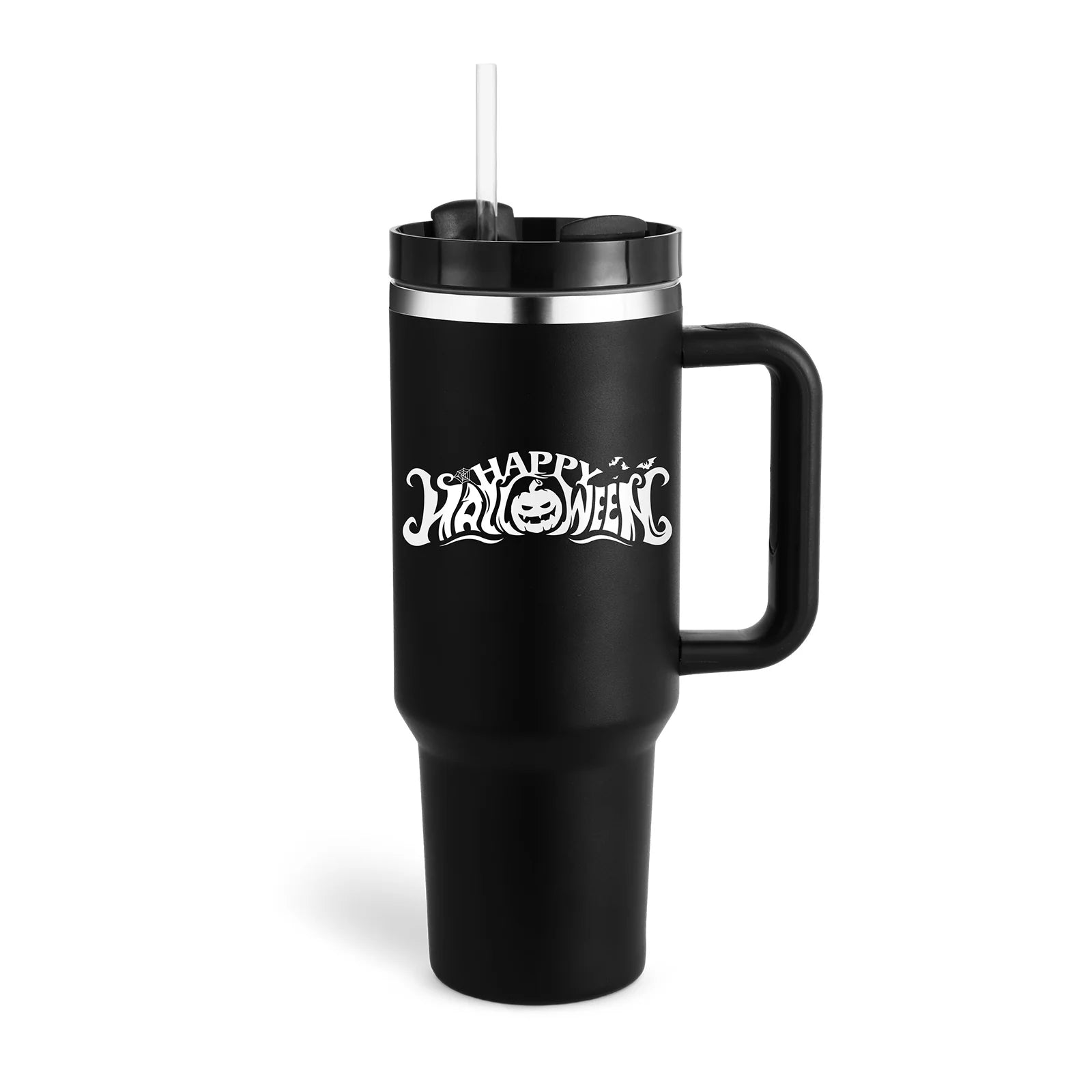 40 Oz Tumbler with Handle Straw Insulated, Stainless Steel Spill Proof Vacuum Coffee Cup Tumbler with Lid 